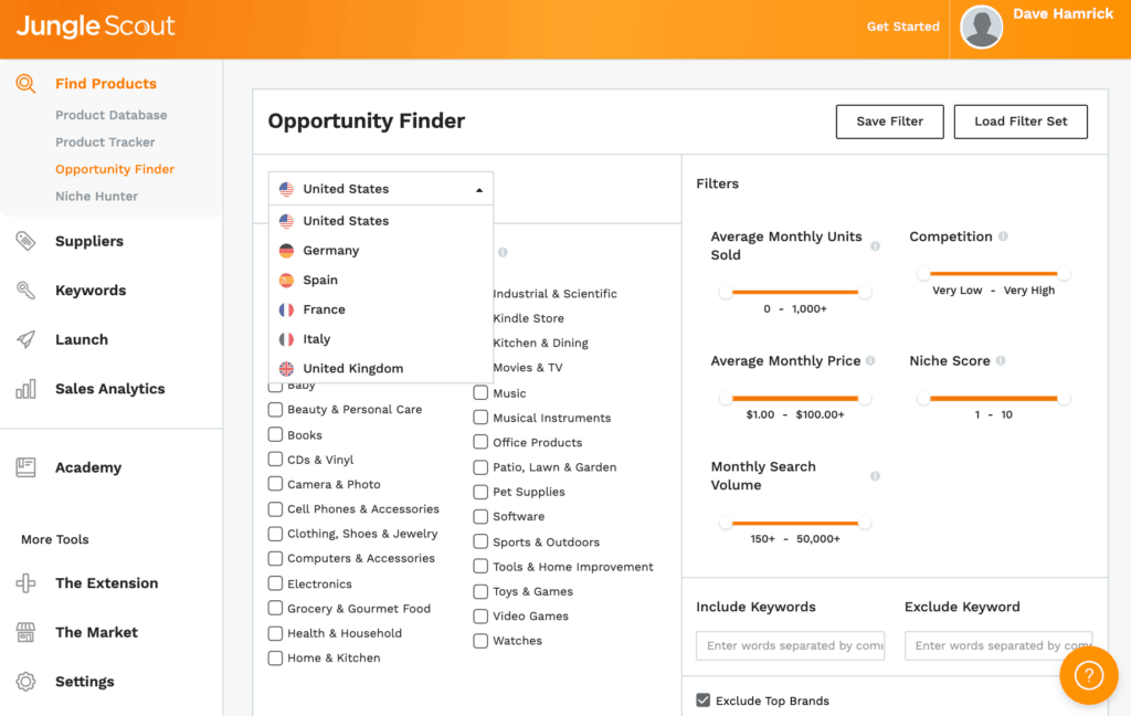 Opportunity Score Finder Amazon