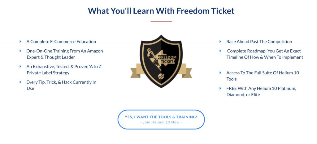 Freedom Ticket Amazon FBA Course