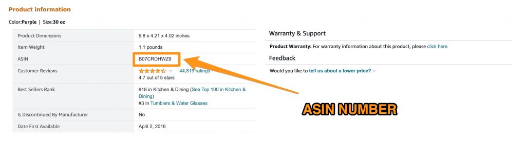 Where to Find the ASIN Number on Amazon